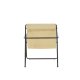VENTURE DESIGN Vernon lnestol - beige hr/polyester og sort stl