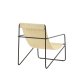 VENTURE DESIGN Vernon lnestol - beige hr/polyester og sort stl