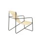 VENTURE DESIGN Vernon lnestol - beige hr/polyester og sort stl