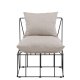 VENTURE DESIGN Livonia loungestol - beige polyester og sort stl