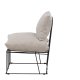 VENTURE DESIGN Livonia loungestol - beige polyester og sort stl