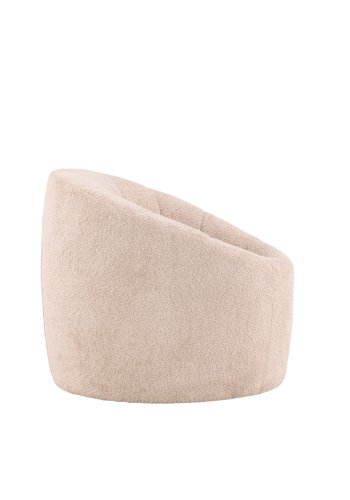 VENTURE DESIGN Warren loungestol - beige bouclé stof