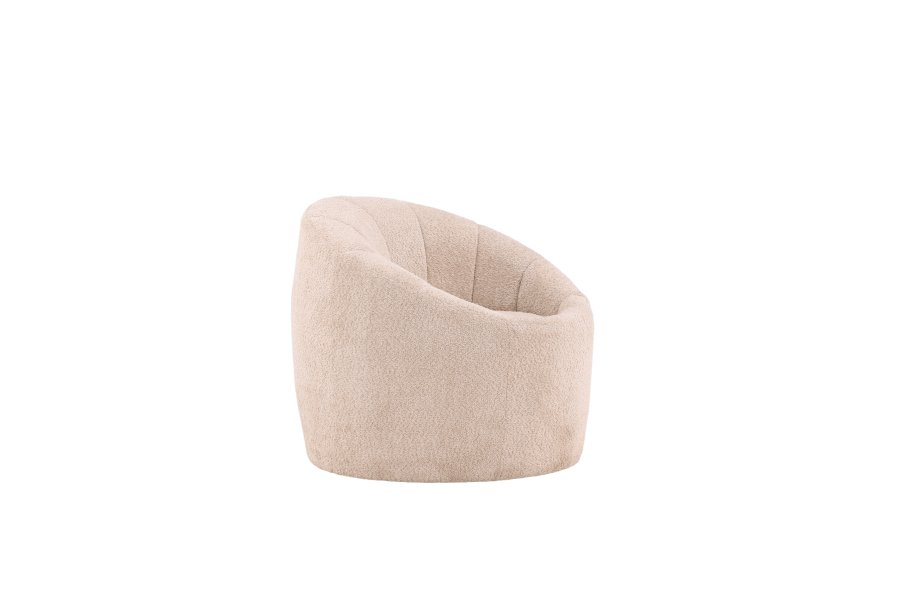 VENTURE DESIGN Warren loungestol - beige bouclé stof
