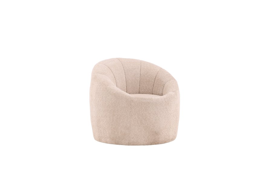 VENTURE DESIGN Warren loungestol - beige bouclé stof