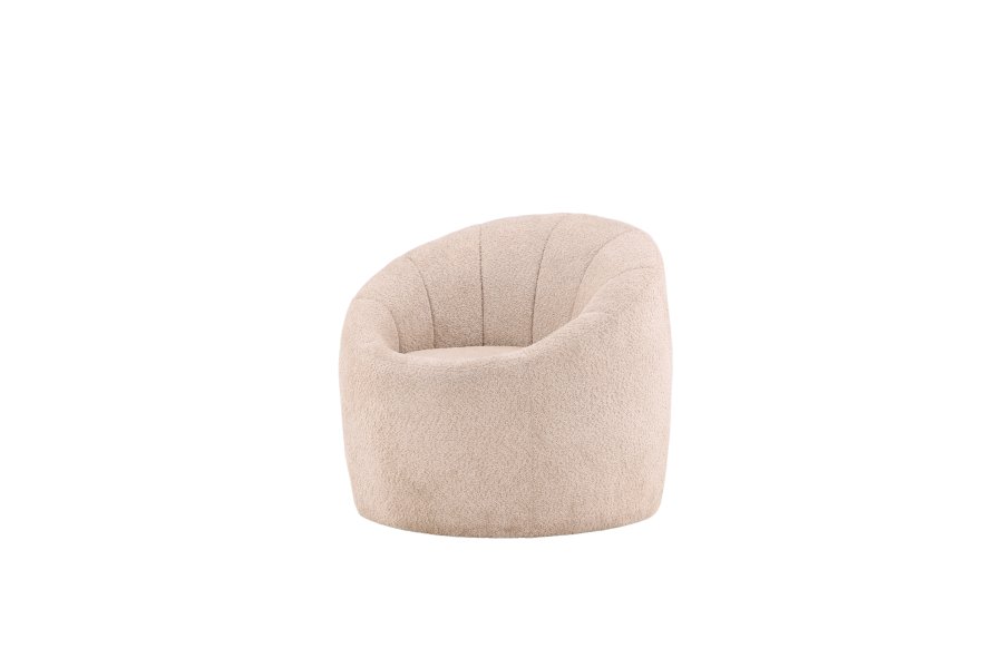 VENTURE DESIGN Warren loungestol - beige bouclé stof