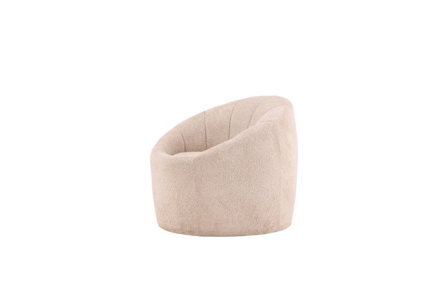 VENTURE DESIGN Warren loungestol - beige bouclé stof