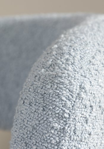 VENTURE DESIGN Laurel lnestol, m. armln - lysebl bouclé og sort stl