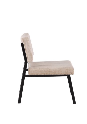 VENTURE DESIGN Monett loungestol - beige fljl og sort stl
