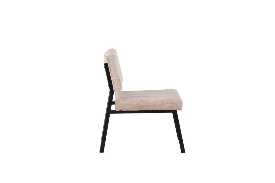 VENTURE DESIGN Monett loungestol - beige fljl og sort stl