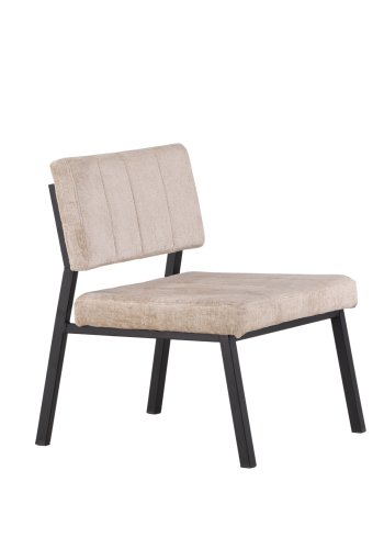 VENTURE DESIGN Monett loungestol - beige fljl og sort stl