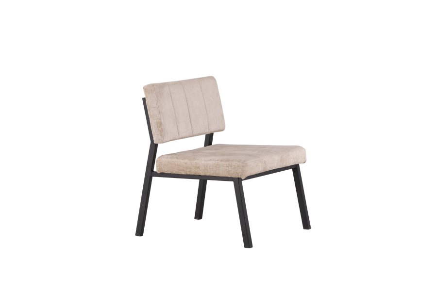 VENTURE DESIGN Monett loungestol - beige fljl og sort stl