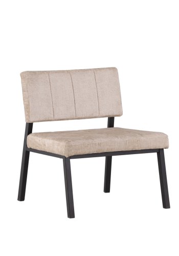 VENTURE DESIGN Monett loungestol - beige fljl og sort stl