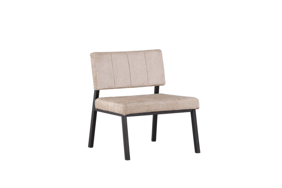 VENTURE DESIGN Monett loungestol - beige fljl og sort stl