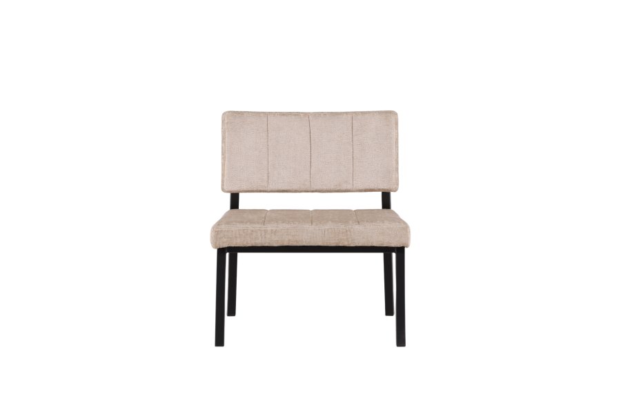 VENTURE DESIGN Monett loungestol - beige fljl og sort stl