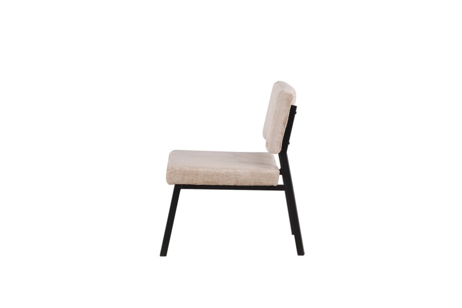 VENTURE DESIGN Monett loungestol - beige fljl og sort stl
