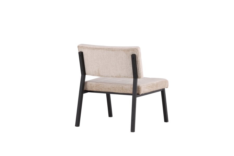 VENTURE DESIGN Monett loungestol - beige fljl og sort stl