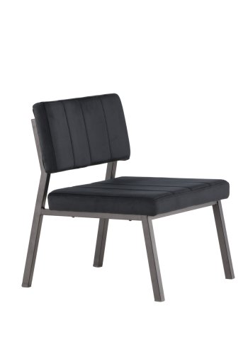 VENTURE DESIGN Monett loungestol - sort fljl og sort stl