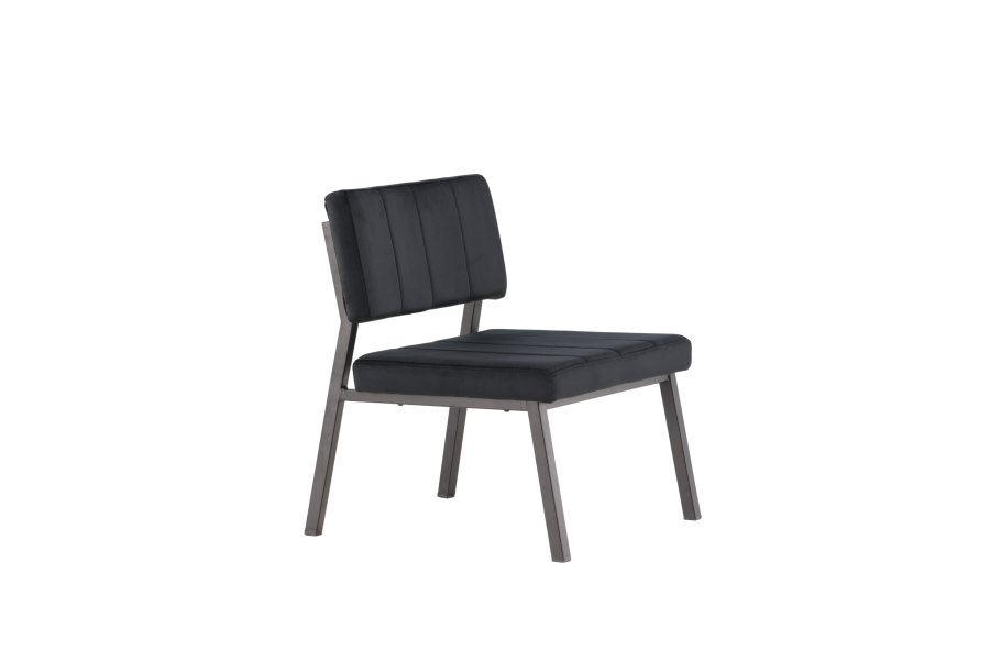 VENTURE DESIGN Monett loungestol - sort fljl og sort stl
