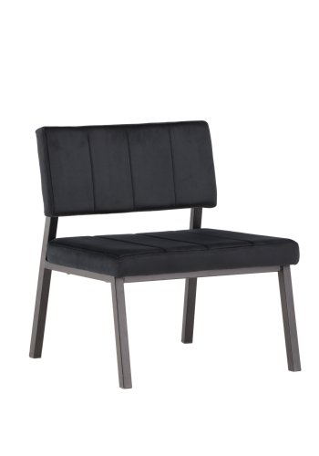 VENTURE DESIGN Monett loungestol - sort fljl og sort stl
