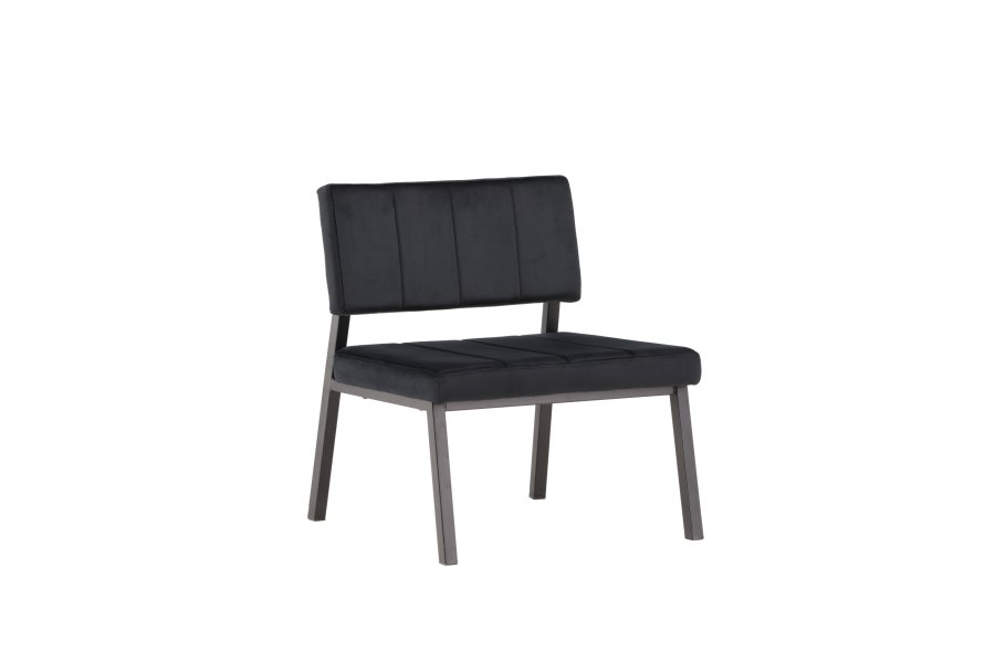 VENTURE DESIGN Monett loungestol - sort fljl og sort stl