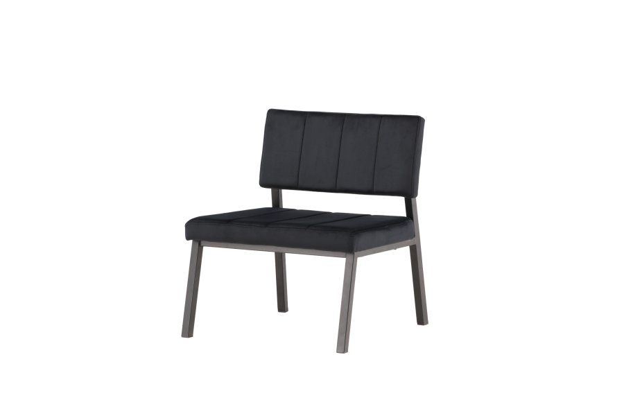VENTURE DESIGN Monett loungestol - sort fljl og sort stl