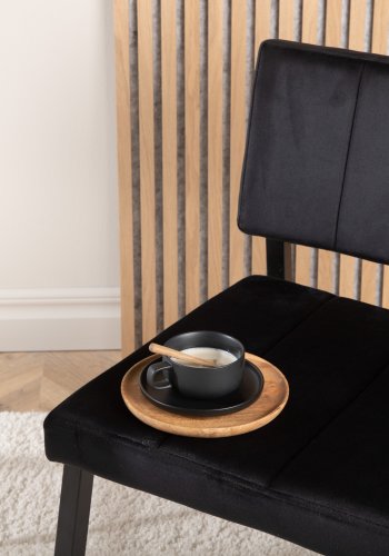 VENTURE DESIGN Monett loungestol - sort fljl og sort stl