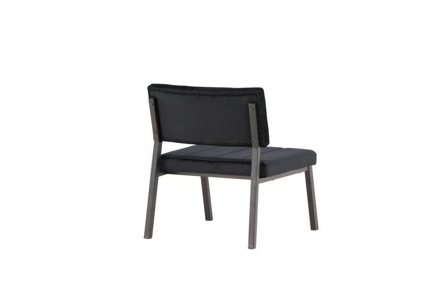 VENTURE DESIGN Monett loungestol - sort fljl og sort stl