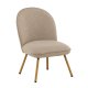 VENTURE DESIGN Polar loungestol - beige PU og natur stl
