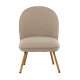 VENTURE DESIGN Polar loungestol - beige PU og natur stl