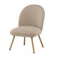 VENTURE DESIGN Polar loungestol - beige PU og natur stl