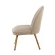 VENTURE DESIGN Polar loungestol - beige PU og natur stl