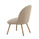 VENTURE DESIGN Polar loungestol - beige PU og natur stl