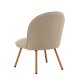 VENTURE DESIGN Polar loungestol - beige PU og natur stl