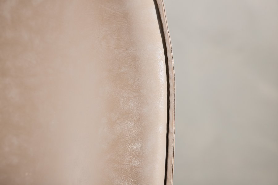 VENTURE DESIGN Polar loungestol - beige PU og natur stl