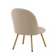 VENTURE DESIGN Polar loungestol - beige PU og natur stl