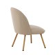 VENTURE DESIGN Polar loungestol - beige PU og natur stl