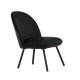 VENTURE DESIGN Polar loungestol - sort fljl polyester og sort stl