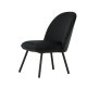 VENTURE DESIGN Polar loungestol - sort fljl polyester og sort stl