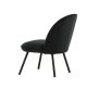 VENTURE DESIGN Polar loungestol - sort fljl polyester og sort stl