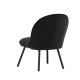 VENTURE DESIGN Polar loungestol - sort fljl polyester og sort stl