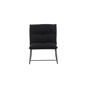 VENTURE DESIGN Madison loungestol - sort linned og sort stl