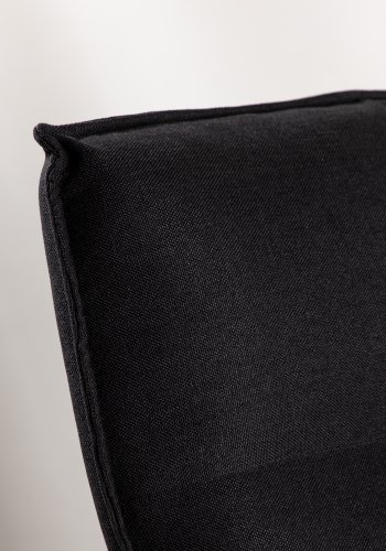 VENTURE DESIGN Madison loungestol - sort linned og sort stl