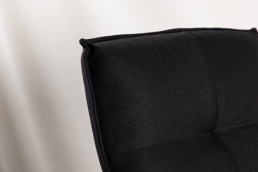 VENTURE DESIGN Madison loungestol - sort linned og sort stl