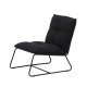 VENTURE DESIGN Madison loungestol - sort linned og sort stl