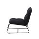 VENTURE DESIGN Madison loungestol - sort linned og sort stl