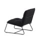 VENTURE DESIGN Madison loungestol - sort linned og sort stl