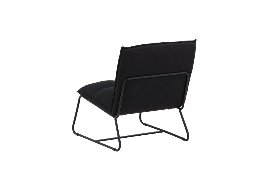 VENTURE DESIGN Madison loungestol - sort linned og sort stl