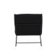 VENTURE DESIGN Madison loungestol - sort linned og sort stl