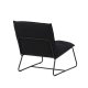 VENTURE DESIGN Madison loungestol - sort linned og sort stl