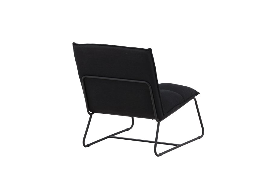 VENTURE DESIGN Madison loungestol - sort linned og sort stl